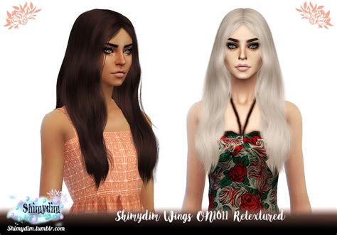 Sims 4 Hairs Shimydim Anto`s Samara Hair Retextured