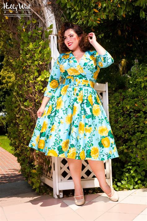 Birdie Dress With Three Quarter Sleeves In Baby Blue And Yellow Floral
