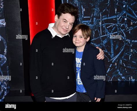 Mike Myers Left And Son Spike Myers Attend The Premiere Of Stranger