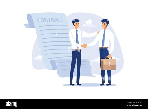 Signing Contract Business Deal Or Partnership Banking Loan