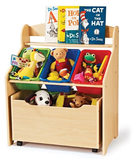 Tot Tutors Kids Toy Organizer With Storage Bins Primary Colors Only