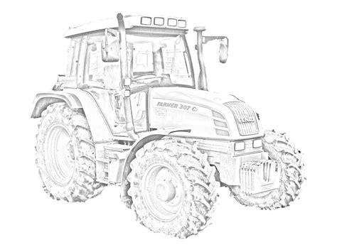 Traktor Fendt Tracteur Massey Ausdrucken Malvorlagen Roter T7000