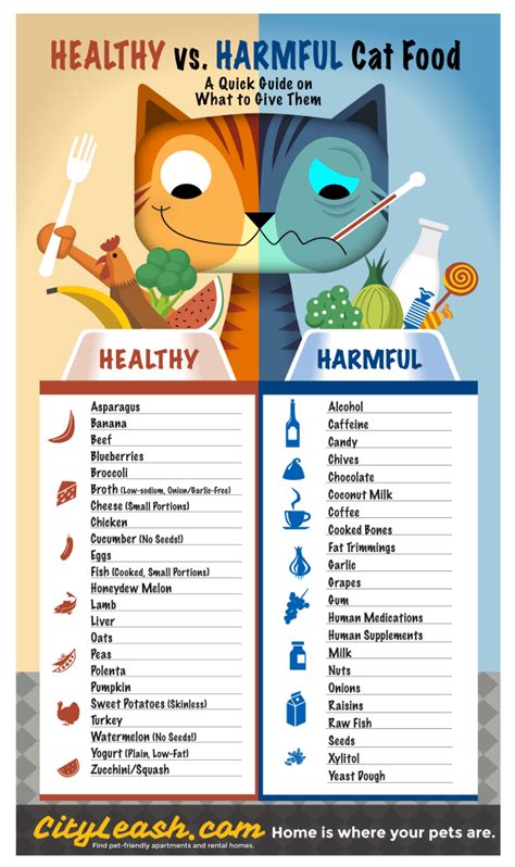 Healthy Good And Bad Foods For Cats Infographic Cat Food Cat Treats