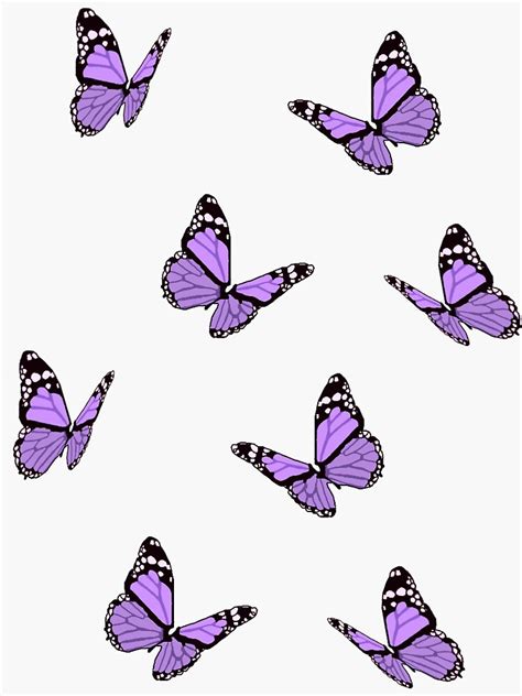 Aesthetic Pastel Purple Wallpaper With Butterflies