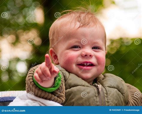 Happy Baby Boy Laughing With Joy Stock Image Image 9422681