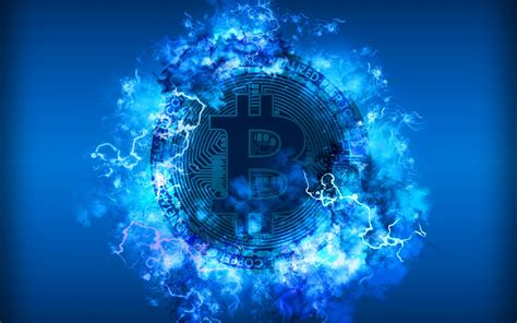 Download Cryptocurrency Blue Technology Bitcoin 4k Ultra Hd Wallpaper