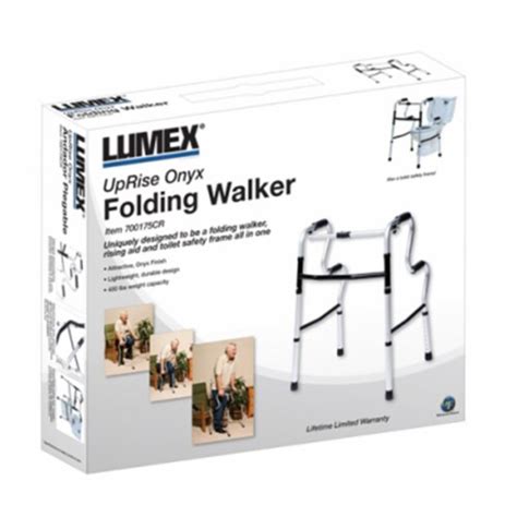 Graham Field Lumex 3 In 1 Uprise Folding Walker Stand Aid And Toilet