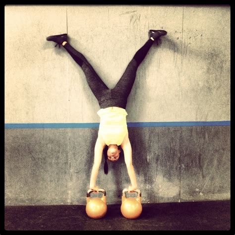 Kettle Bell Handstands Next Week It Will Be One Handed