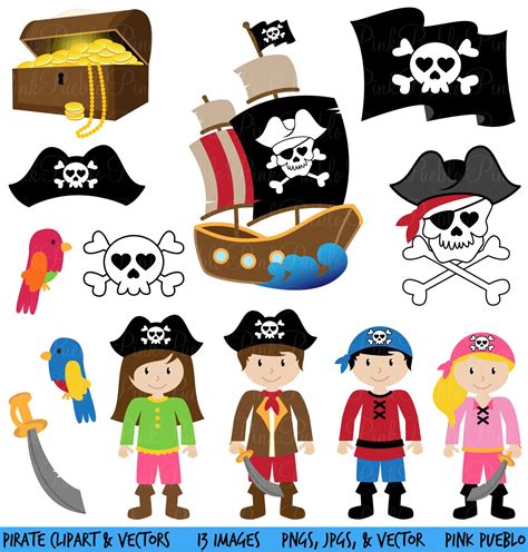 Pirate Clipart And Vectors Illustrations ~ Creative Market