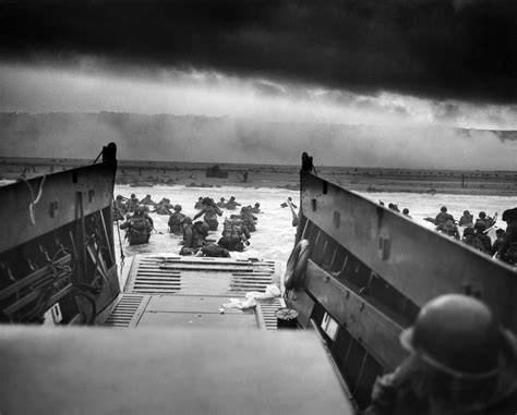Landing Craft Delivering Troops To Omaha Beach During D Day World War