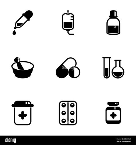 Set Of Simple Icons On A Theme Medicine Medicine Medicine Vector
