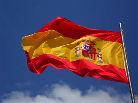 Spanish Flag Flying On A Flagpole Lymescience