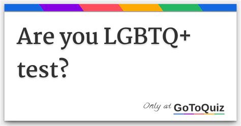 Are You Lgbtq Test