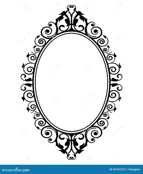 Vintage Mirror Stock Vector Illustration Of Decorated 34181270