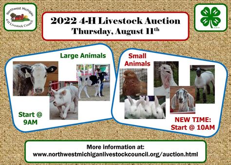 Auction Northwest Michigan 4 H Livestock Council