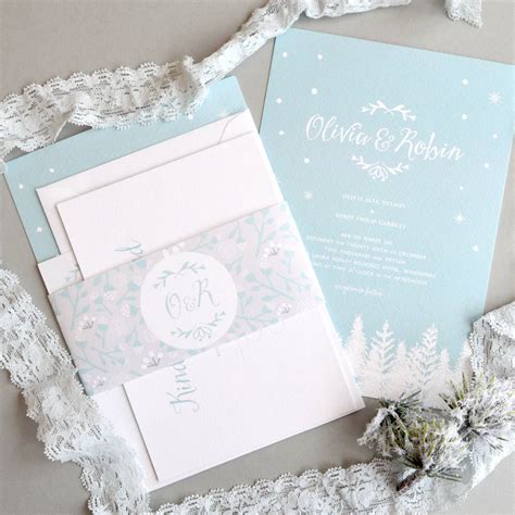 Winter Wonderland Wedding Invitation By Amanda Michelle Design