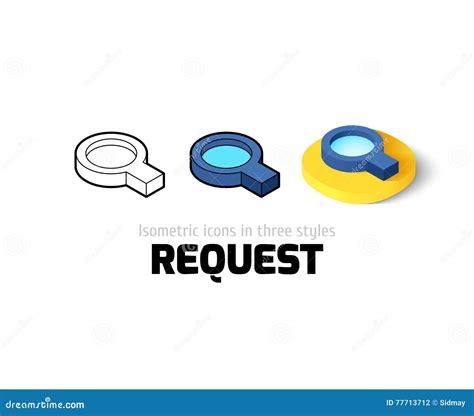 Request Icon In Different Style Stock Vector Illustration Of Icon