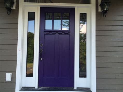Sherwin Williams Dewberry Purple Door Craftsman Style Purple Front