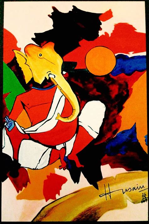 Ganesh By M F Hussain One Of The Last Paintings Made By Him