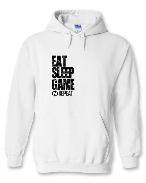 Eat Sleep Game Repeat Hoodie Id 829