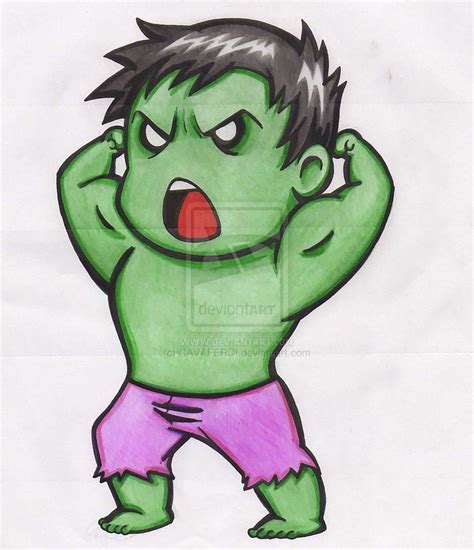 Chibi Hulk Color By Cavaferdi On Deviantart Tatuaje De Hulk Hulk