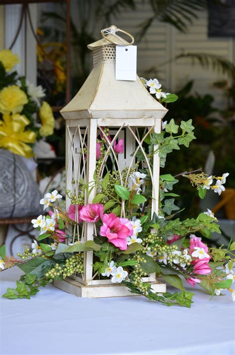 A Delightful Silk Arrangement In A Lantern Spring Floral