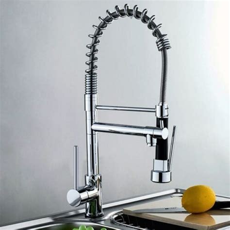Modern Monobloc Kitchen Mixer Tap With Pull Out Hose Spray Single Lever