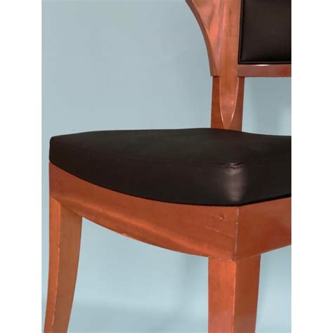 Giorgetti Cherry Wood Dining Chairs Model Sella Media By Leon Krier