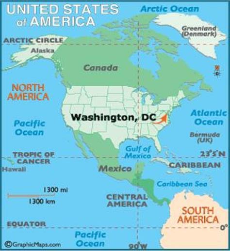 Map Of Usa Showing Washington Dc