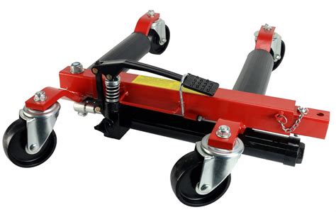 4 Hydraulic Car Wheel Dolly Jack Positioning Hoist 1500lb 135 Wide