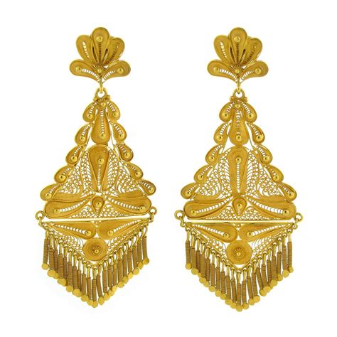 Earrings Gold Chandelier Indian Gold Chandelier Earrings