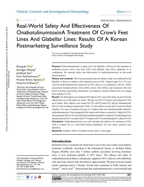 Full Article Real World Safety And Effectiveness Of Onabotulinumtoxina
