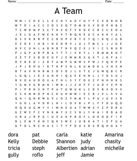 A Team Word Search Wordmint