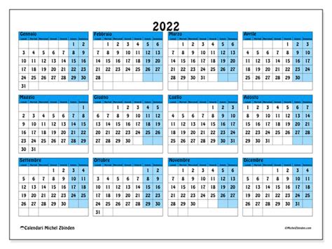 Calendario 2022 Da Stampare “39ld” Michel Zbinden It