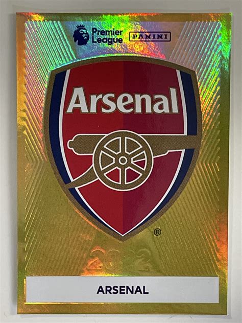 023 Arsenal Badge Arsenal Panini Premier League 2022 Sticker Solve