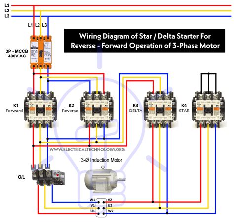 Star Delta Starter Reverse Forward Control Without Timer