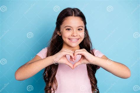 Portrait Of Nice Cute Charming Girl Show Affection Support Bonding To