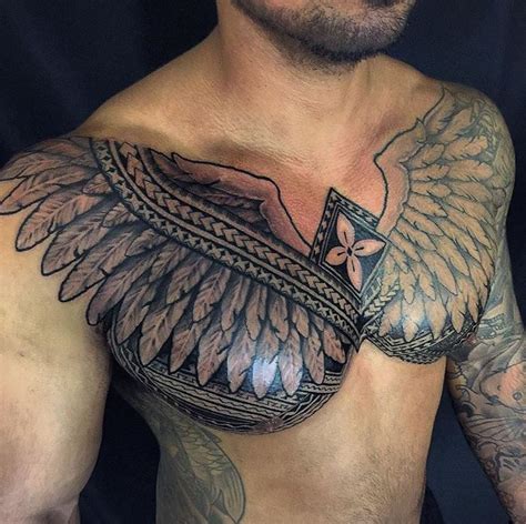 Details About Wings Chest Tattoo Unmissable In Daotaonec