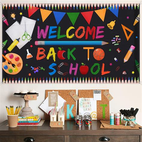 Welcome Back To School Banner Back To School Decorations Classroom