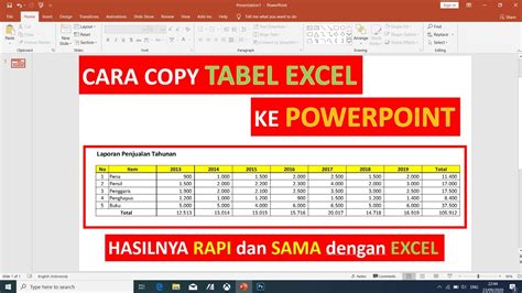 Cara Copy Tabel Excel Ke Powerpoint Agar Hasilnya Bagus Dan Sama Dengan
