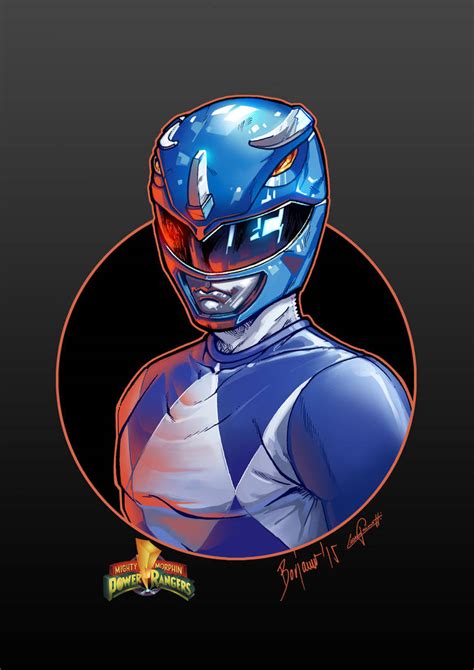 Mighty Morphin Power Rangers Blue Ranger David Y By Le0arts On Deviantart