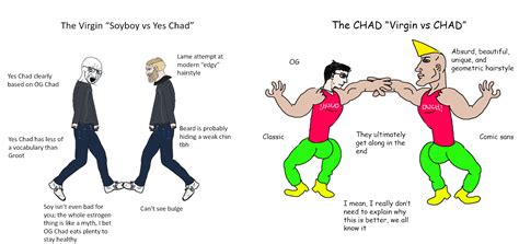 The Virgin Soyboy Vs Yes Chad Vs The Chad Virgin Vs Chad Virginvschad