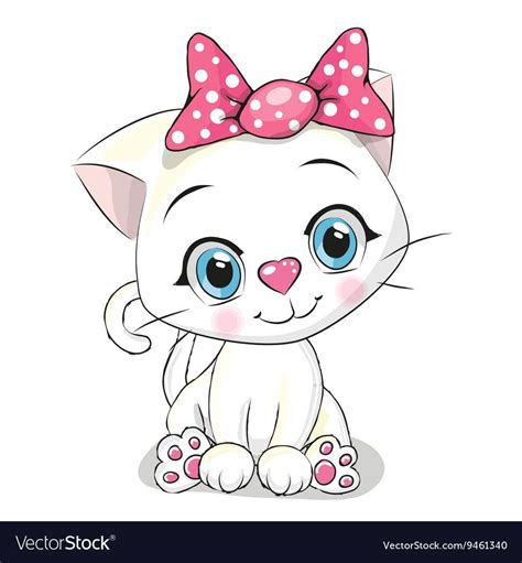 Kittensbackground White Kittens Cute Cartoon Cartoon