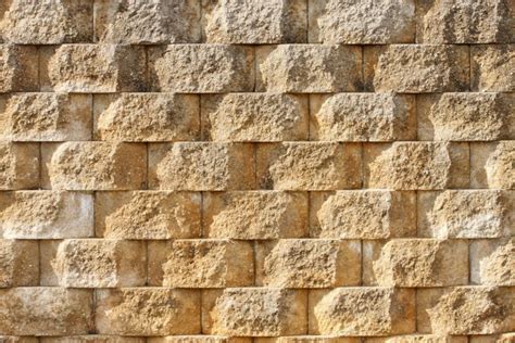 Grungy brick pattern in beige. Cinder Block Retaining Walls Construction | MyCoffeepot.Org