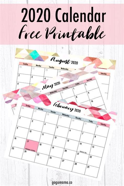 Editable 2020 Calendar With Holidays Printable Gogo Mama Calendar