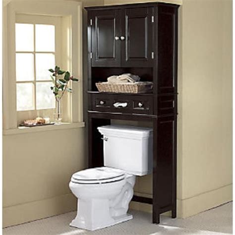 Deck out your room with these perfect for anyone without a linen closet, nail a tiered shelf over the door frame to keep towels and linens. Modern Over The Toilet Dark Wood Space Saver Bathroom ...