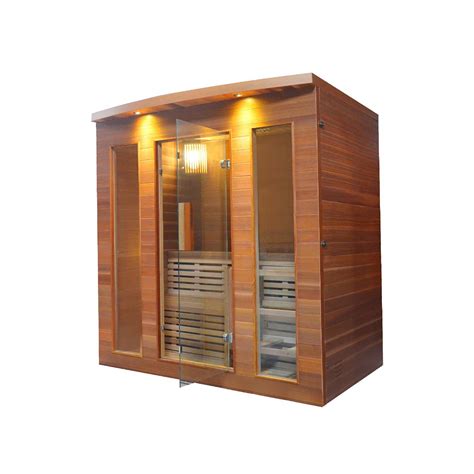 Aleko 6 Person 6 Kw Hemlock Wet Dry Indoor Traditional Sauna Anysauna