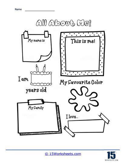 All About Me Worksheets 15