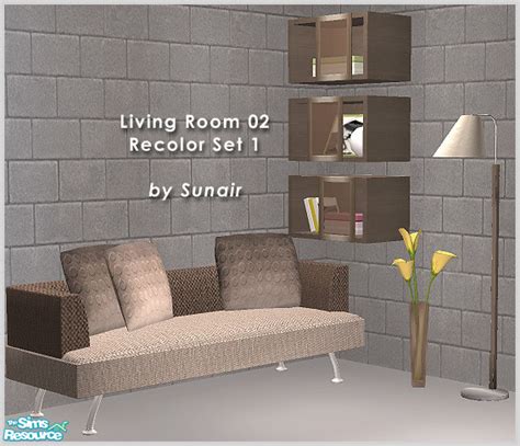 The Sims Resource Living Room 02 Recolor Set 1