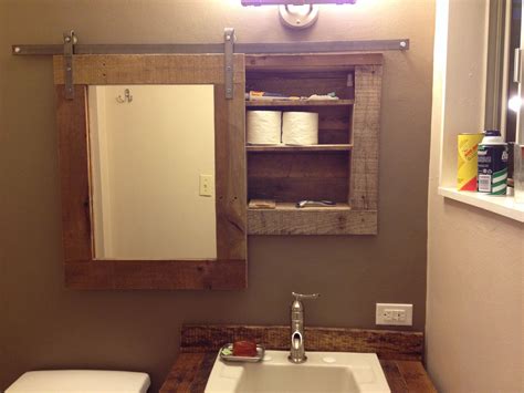 Barn Door Style Mounting For Bathroom Mirror House Styles Bathroom